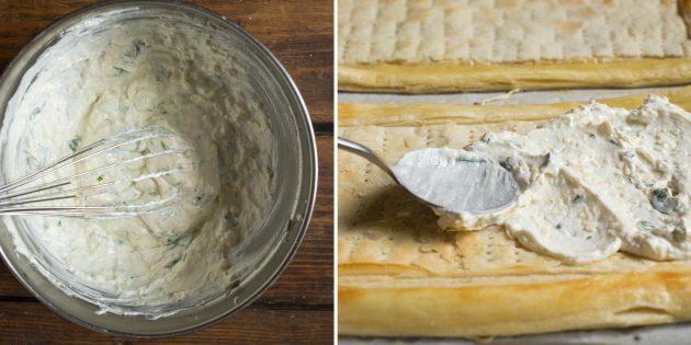 Tarta Feta: faceți crema de brânză și periați aluatul
