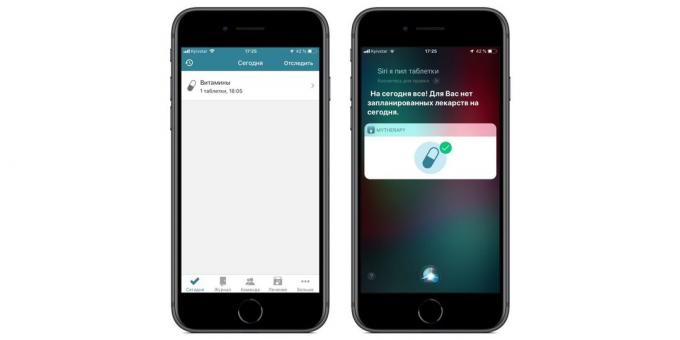enabled aplicații rapide comenzi Siri în iOS 12: memento-uri despre administrarea medicamentului
