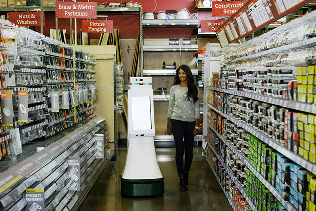 OSHbot robotul hipermarket Lowe