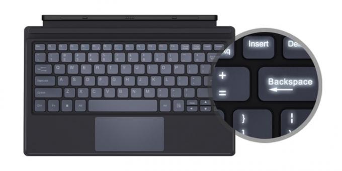 Tableta Chuwi Ubook: tastatură cu iluminare din spate inclus