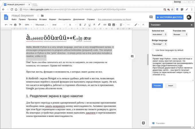Documente Google add-on-uri: Traducere +