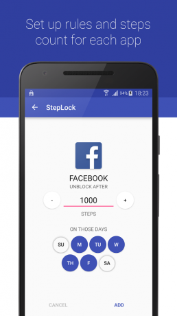 StepLock: norma pași pentru a debloca Facebook