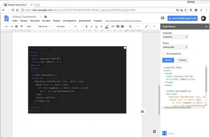 Documente Google add-on-Code: Blocuri