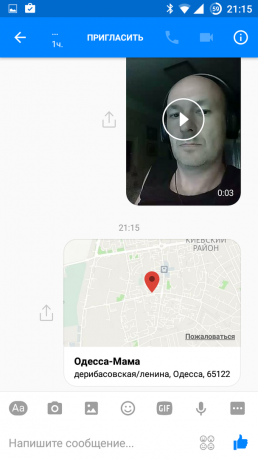 Facebook Messenger: locații