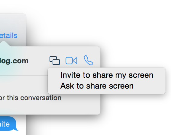 Mesaje-Screenshare feature