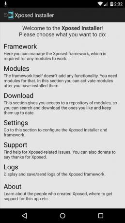 Xposed cadru de instalare