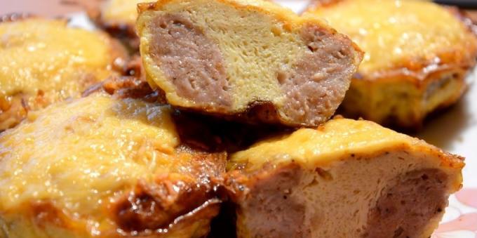 Ce să gătească carne tocată: Carne brioșe umplute