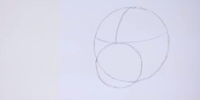 Desenați un cerc cu diametru mai mic