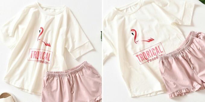 Pijamale cu flamingo