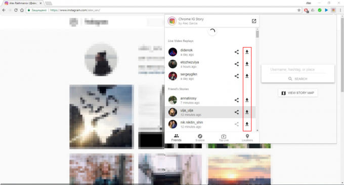 Povestiri de descărcare: Chrome IG Story pentru Google Chrome