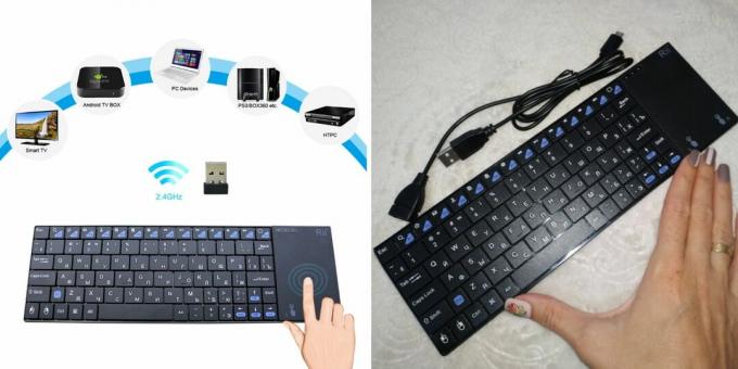 Expediere rapidă AliExpress: tastatură fără fir cu touchpad