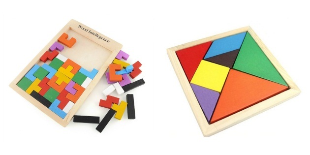cadouri copiilor de Anul Nou: Tetris din lemn