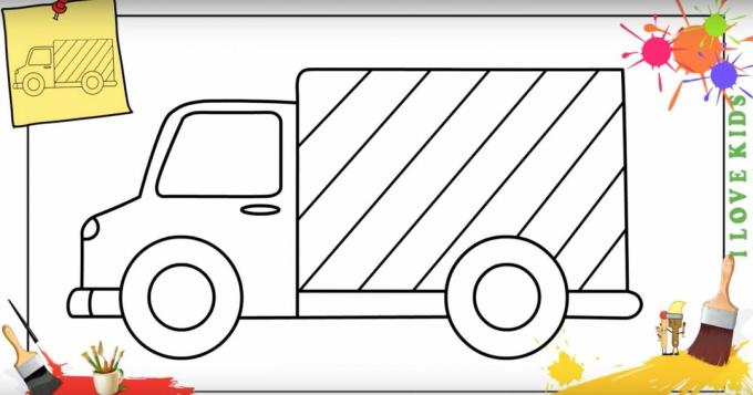 Cum să desenezi un camion