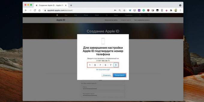 Cum să creați un ID Apple: verificați numărul de telefon