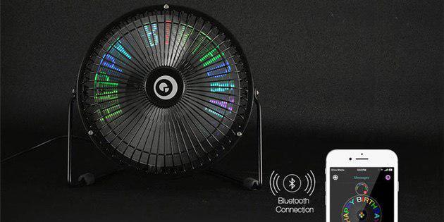 Ventilator cu iluminare din spate programabile