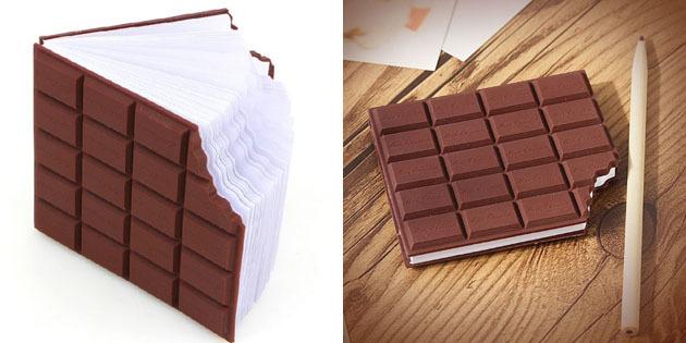 Notebook sub formă de ciocolată Bitten