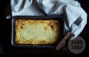 Rețete: cabana utile brânză Souflee 3 ingrediente