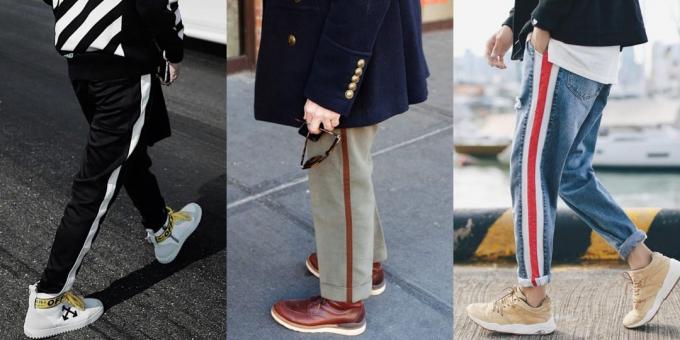 pantaloni Cei mai mulți bărbați la modă: pantaloni cu dungi