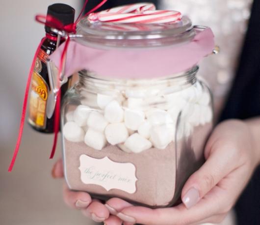 Cum de a face cadouri în Ajunul Anului Nou cu propriile sale mâini: Set pentru ciocolata calda