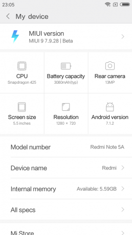 Xiaomi redmi Nota 5a: software-ul