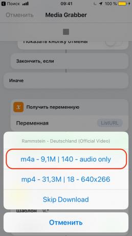 Cum de a descărca muzică de pe YouTube utilizând aplicația pentru iOS: Introduceți formatul M4A