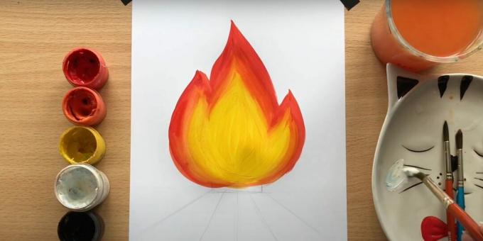 Desene pentru 9 mai: vopsește flacăra