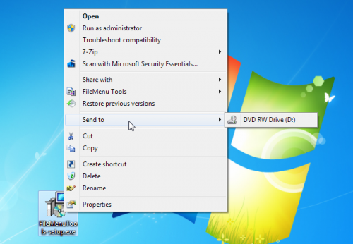 Cum se schimba meniul contextual Windows cu Tools FileMenu