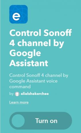 Smart Switch Sonoff T1: integrarea cu IFTTT