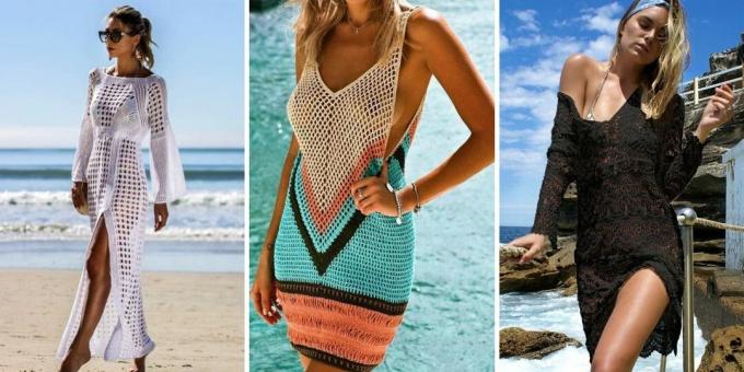 Rochie de plajă tricotată