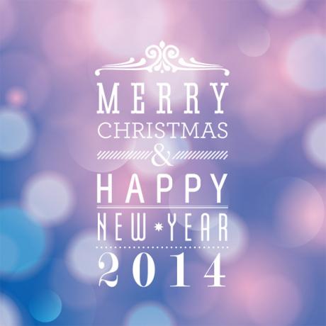 Crăciun Fericit și un An Nou Fericit 2014 design pentru fonturi Vector de jacknet