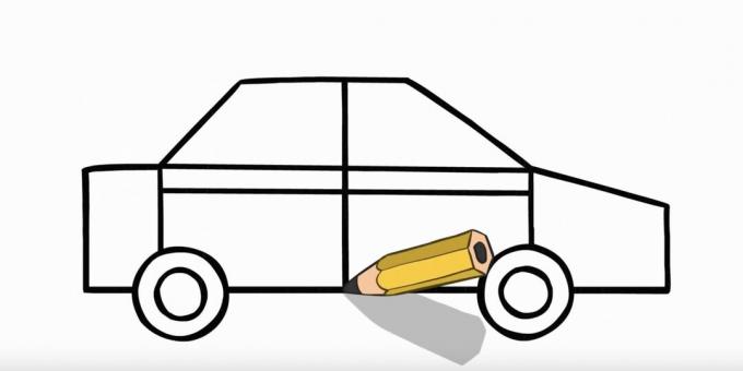 Cum să desenezi o mașină: marchează ușile