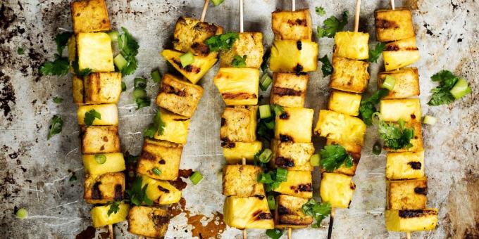 Ce a găti în aer liber, cu excepția carne: tofu cu ananas în sos de ghimbir-soia