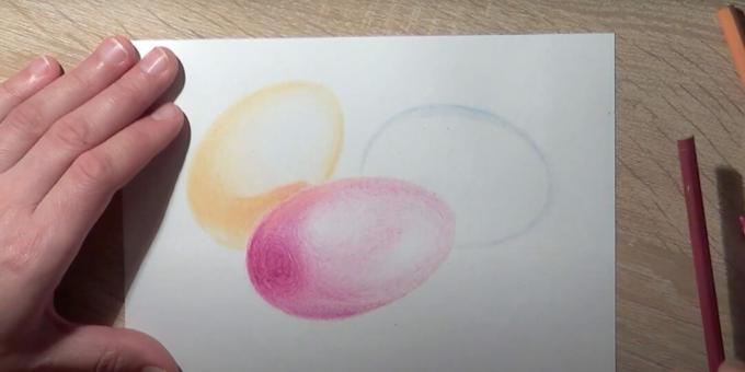 Desene de Paște: vopsiți deasupra oului central