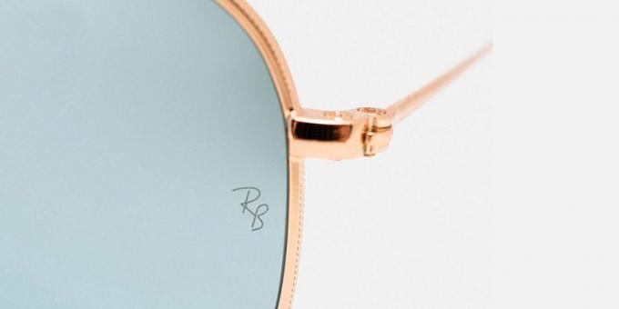 ochelari de original și fals Ray-Ban: cauta logo-ul RB