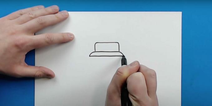 Cum să desenezi un rezervor: desenează partea de sus
