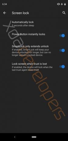 Android Q: ecran de blocare