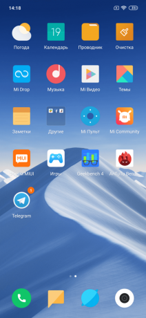 Prezentare generală Xiaomi Mi 9: pictogramele de pe desktop