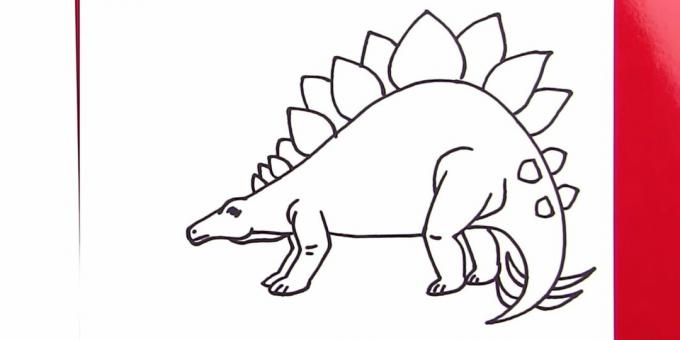 Cum să desenezi un Stegosaurus