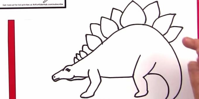 Cum să desenați un Stegosaurus: adăugați picioare și farfurii