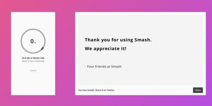 Smash serviciu gratuit trimite fișiere de dimensiuni mari: există, de asemenea, o versiune plătită