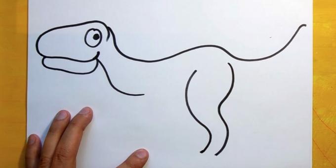Cum să desenați un dinozaur: desenați conturul unei labe