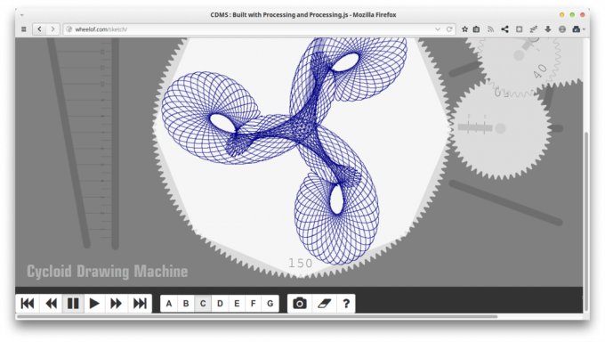 Prezentare generală a aplicațiilor Web mici: Cycloid Desen mașină