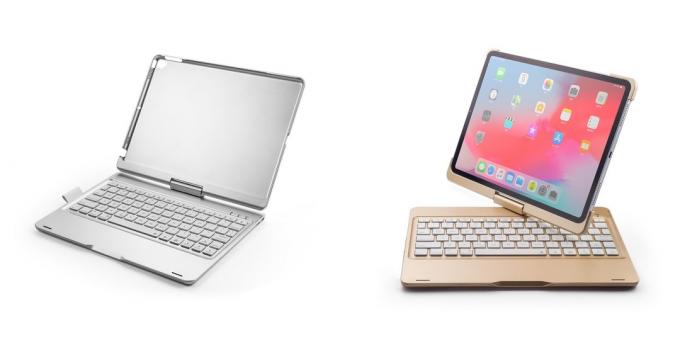 Tastaturi wireless: tastatură pentru iPad cu capac pivotant 