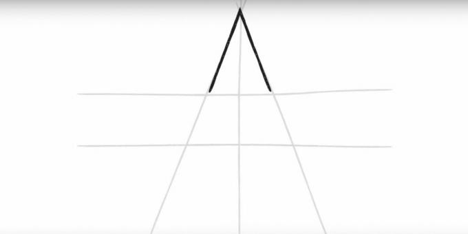 Cum să desenați o stea cu cinci colțuri: înconjurați colțul