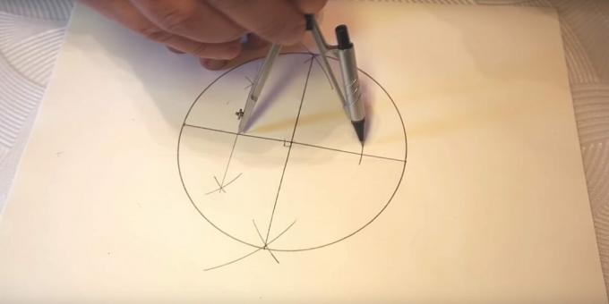 Cum să desenați o stea cu cinci colțuri: marcați în partea dreaptă